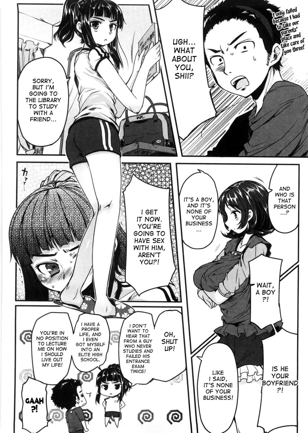 Hentai Manga Comic-A Boy And His Three Sisters-Read-4